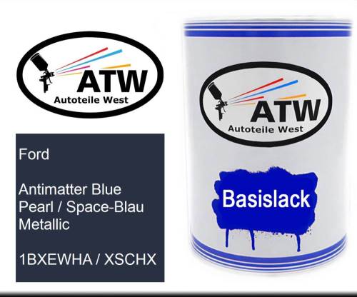 Ford, Antimatter Blue Pearl / Space-Blau Metallic, 1BXEWHA / XSCHX: 500ml Lackdose, von ATW Autoteile West.
